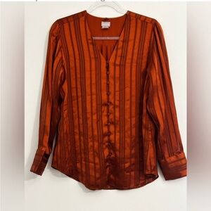 Chico's Rust Button-Up Blouse